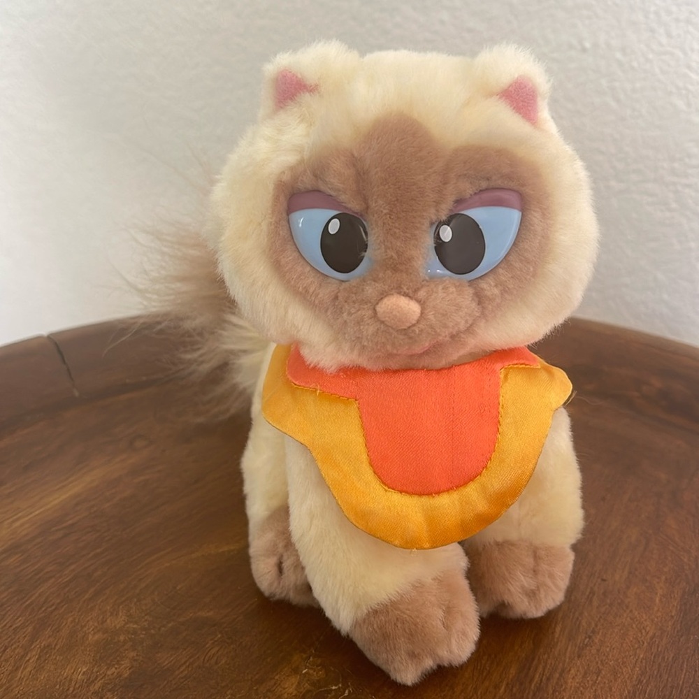 Sagwa Chinese Siamese Cat rare Plush Stuffed Toy With Collar PBS Kids